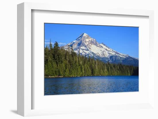 USA, Oregon, Mt. Hood National Forest, boaters enjoying Lost lake.-Rick A. Brown-Framed Photographic Print