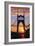 USA, Oregon, Portland. St. Johns Bridge at sunrise.-Jaynes Gallery-Framed Premium Photographic Print