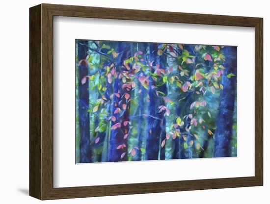 USA, Oregon, Rogue River National Forest. Abstract of Pacific dogwood leaves in autumn.-Jaynes Gallery-Framed Photographic Print