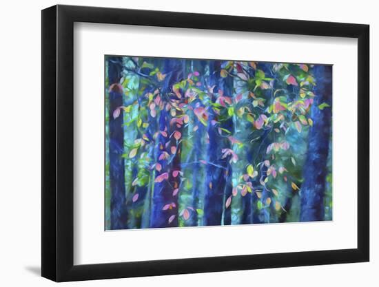 USA, Oregon, Rogue River National Forest. Abstract of Pacific dogwood leaves in autumn.-Jaynes Gallery-Framed Photographic Print