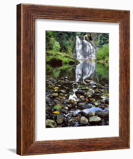 USA, Oregon, Young's River Falls. Waterfall Landscape-Steve Terrill-Framed Photographic Print