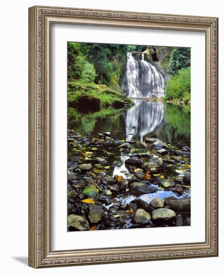 USA, Oregon, Young's River Falls. Waterfall Landscape-Steve Terrill-Framed Photographic Print