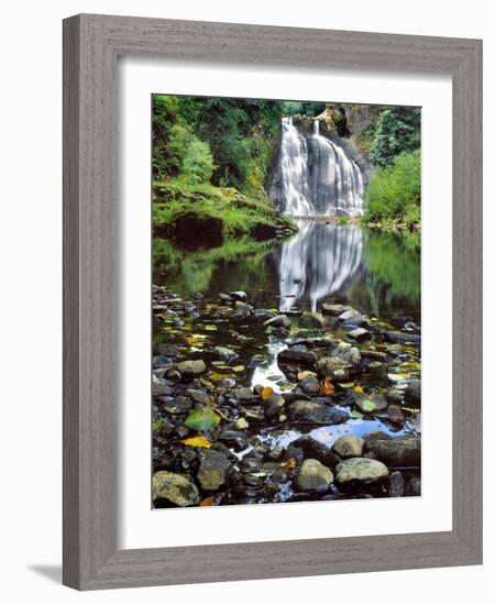 USA, Oregon, Young's River Falls. Waterfall Landscape-Steve Terrill-Framed Photographic Print