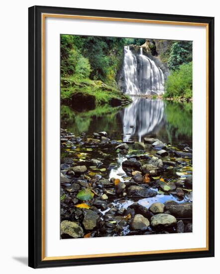 USA, Oregon, Young's River Falls. Waterfall Landscape-Steve Terrill-Framed Photographic Print