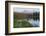 Usa, Pacific Northwest, Oregon Cascades, Scott Lake with Three Sisters Mountains-Christian Heeb-Framed Photographic Print