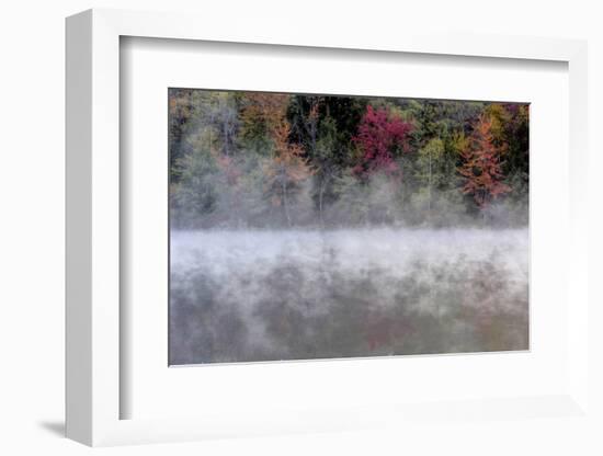 USA, Pennsylvania, Benton. Fog over Pond-Jay O'brien-Framed Photographic Print