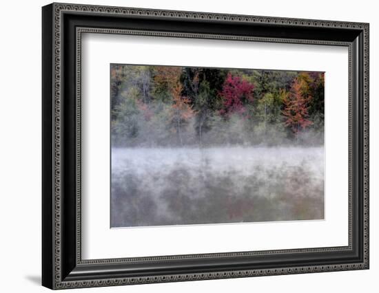 USA, Pennsylvania, Benton. Fog over Pond-Jay O'brien-Framed Photographic Print