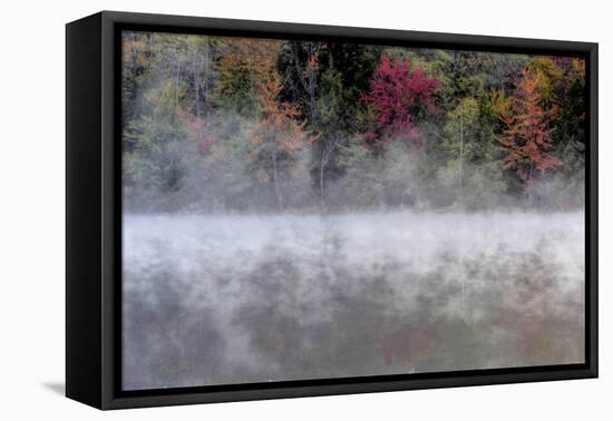 USA, Pennsylvania, Benton. Fog over Pond-Jay O'brien-Framed Premier Image Canvas