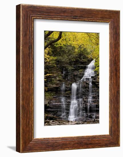 USA, Pennsylvania, Benton. Waterfall in Ricketts Glen State Park-Jay O'brien-Framed Photographic Print