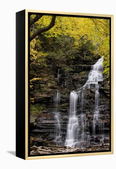 USA, Pennsylvania, Benton. Waterfall in Ricketts Glen State Park-Jay O'brien-Framed Premier Image Canvas