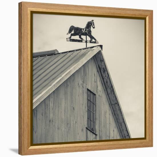 USA, Pennsylvania, Dutch Country, Amish Barn and Weathervane-Walter Bibikow-Framed Premier Image Canvas