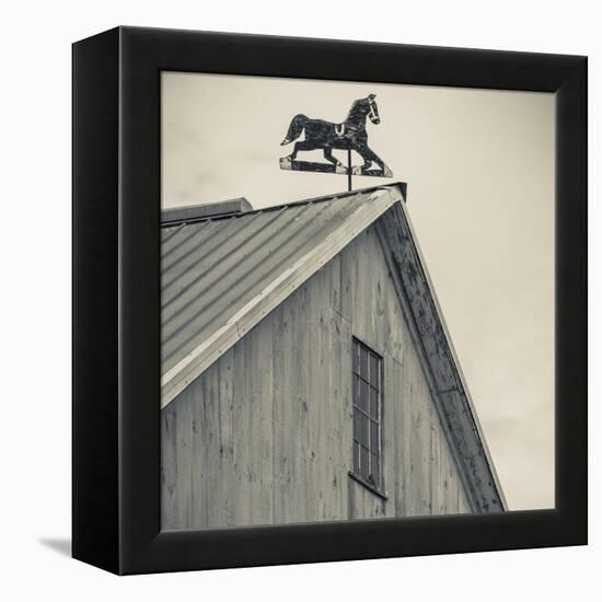 USA, Pennsylvania, Dutch Country, Amish Barn and Weathervane-Walter Bibikow-Framed Premier Image Canvas