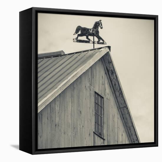 USA, Pennsylvania, Dutch Country, Amish Barn and Weathervane-Walter Bibikow-Framed Premier Image Canvas