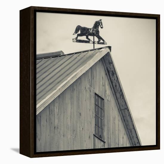 USA, Pennsylvania, Dutch Country, Amish Barn and Weathervane-Walter Bibikow-Framed Premier Image Canvas