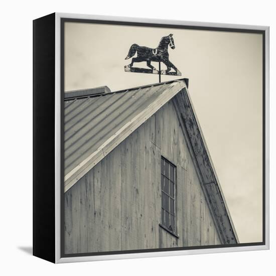 USA, Pennsylvania, Dutch Country, Amish Barn and Weathervane-Walter Bibikow-Framed Premier Image Canvas