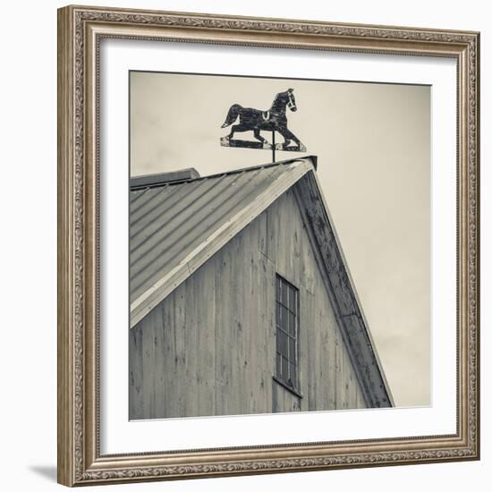 USA, Pennsylvania, Dutch Country, Amish Barn and Weathervane-Walter Bibikow-Framed Photographic Print