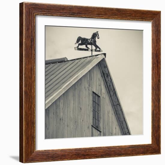 USA, Pennsylvania, Dutch Country, Amish Barn and Weathervane-Walter Bibikow-Framed Photographic Print