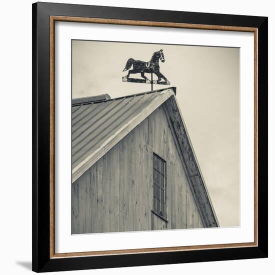 USA, Pennsylvania, Dutch Country, Amish Barn and Weathervane-Walter Bibikow-Framed Photographic Print