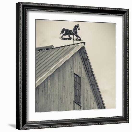 USA, Pennsylvania, Dutch Country, Amish Barn and Weathervane-Walter Bibikow-Framed Photographic Print