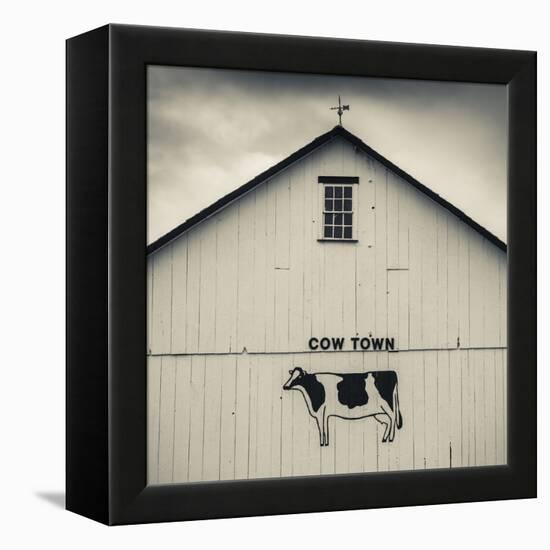 USA, Pennsylvania, Dutch Country, Smoketown, Barn with Cow Art-Walter Bibikow-Framed Premier Image Canvas