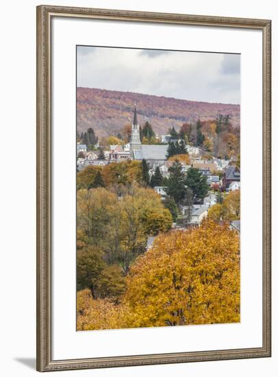 USA, Pennsylvania, Jim Thorpe, elevated town view-Walter Bibikow-Framed Photographic Print