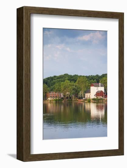 USA, Pennsylvania, New Hope. town view from the Delaware River-Walter Bibikow-Framed Photographic Print