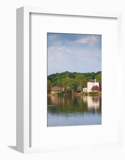 USA, Pennsylvania, New Hope. town view from the Delaware River-Walter Bibikow-Framed Photographic Print