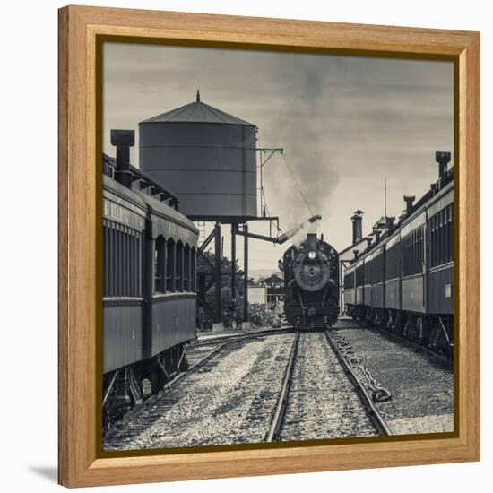 USA, Pennsylvania, Pennsylvania Dutch Country, Strasburg, Strasburg Railroad, Steam Train-Walter Bibikow-Framed Premier Image Canvas