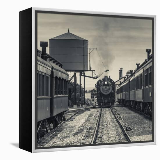 USA, Pennsylvania, Pennsylvania Dutch Country, Strasburg, Strasburg Railroad, Steam Train-Walter Bibikow-Framed Premier Image Canvas