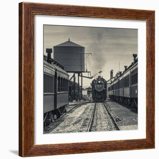 USA, Pennsylvania, Pennsylvania Dutch Country, Strasburg, Strasburg Railroad, Steam Train-Walter Bibikow-Framed Photographic Print