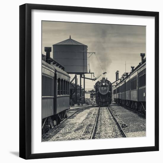 USA, Pennsylvania, Pennsylvania Dutch Country, Strasburg, Strasburg Railroad, Steam Train-Walter Bibikow-Framed Photographic Print