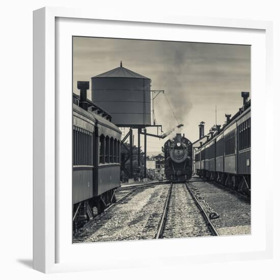 USA, Pennsylvania, Pennsylvania Dutch Country, Strasburg, Strasburg Railroad, Steam Train-Walter Bibikow-Framed Photographic Print