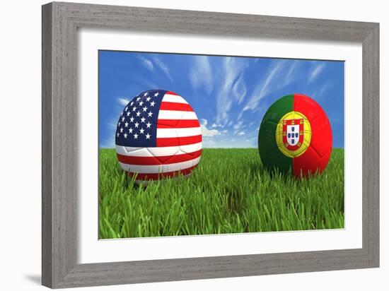 USA-Portugal-mhristov-Framed Art Print