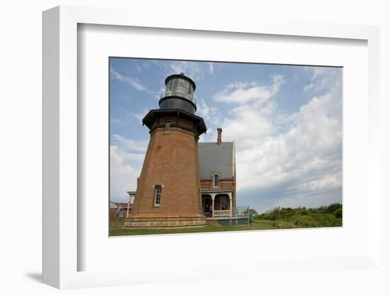 USA, Rhode Island, Block Island, Mohegan Bluffs, Southeast Lighthouse.-Cindy Miller Hopkins-Framed Photographic Print