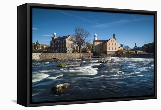 USA, Rhode Island, Pawtucket, Cotton spinning mill-Walter Bibikow-Framed Premier Image Canvas