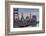 USA, Rhode Island, Providence, city skyline from the Providence River at dawn-Walter Bibikow-Framed Photographic Print