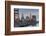 USA, Rhode Island, Providence, city skyline from the Providence River at dawn-Walter Bibikow-Framed Photographic Print