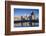 USA, Rhode Island, Providence, city skyline from the Providence River at dawn-Walter Bibikow-Framed Photographic Print