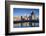 USA, Rhode Island, Providence, city skyline from the Providence River at dawn-Walter Bibikow-Framed Photographic Print