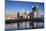 USA, Rhode Island, Providence, city skyline from the Providence River at dawn-Walter Bibikow-Mounted Photographic Print