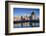 USA, Rhode Island, Providence, city skyline from the Providence River at dawn-Walter Bibikow-Framed Photographic Print