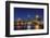 USA, Rhode Island, Providence, city skyline from the Providence River at dusk-Walter Bibikow-Framed Photographic Print