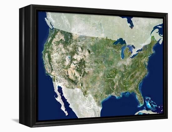 USA, Satellite Image-PLANETOBSERVER-Framed Premier Image Canvas