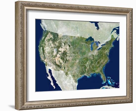 USA, Satellite Image-PLANETOBSERVER-Framed Photographic Print