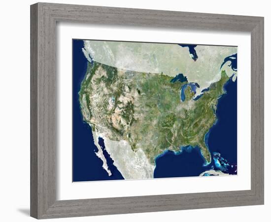 USA, Satellite Image-PLANETOBSERVER-Framed Photographic Print