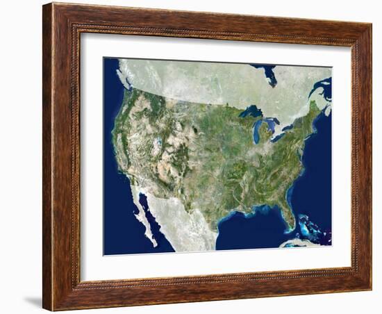 USA, Satellite Image-PLANETOBSERVER-Framed Photographic Print