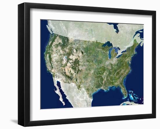 USA, Satellite Image-PLANETOBSERVER-Framed Photographic Print