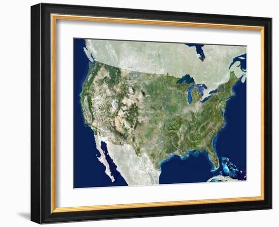 USA, Satellite Image-PLANETOBSERVER-Framed Photographic Print