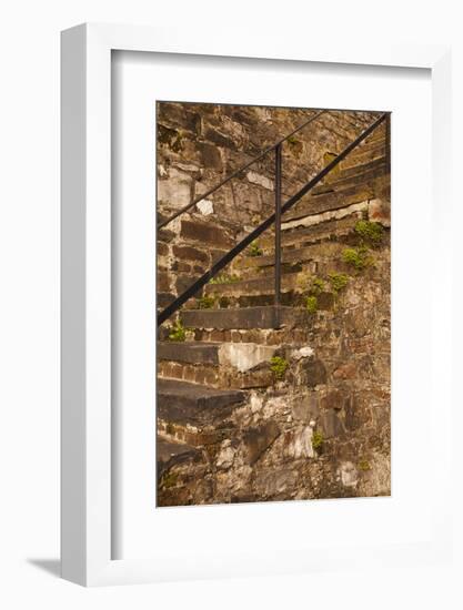 USA, Savannah, Georgia. Steps made from ballast stones along River Street.-Joanne Wells-Framed Photographic Print