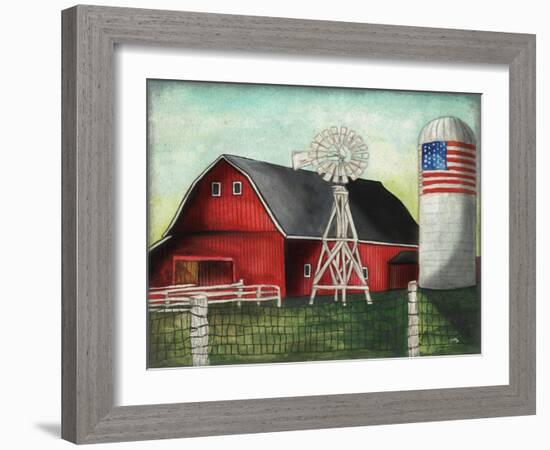 USA Silo-Elizabeth Medley-Framed Art Print